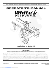 White Outdoor Series 510 Operator's Manual