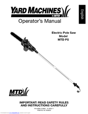 MTD PS Operator's Manual