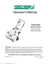 Yard-Man E285 Operator's Manual