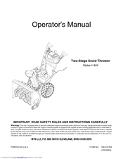 MTD 769-01276A Operator's Manual