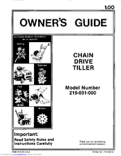 MTD 216-031-000 Owner's Manual