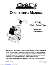 Cadet FT-50 Operator's Manual
