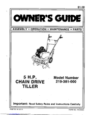 MTD 219-381-000 Owner's Manual