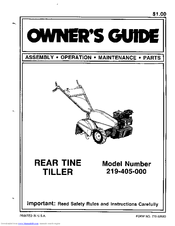 MTD 219-405-000 Owner's Manual