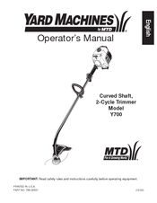 MTD Yard Machines Y700 Operator's Manual