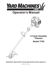 MTD Yard Machines Y765 Operator's Manual