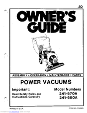 Mtd 241-670A Owner's Manual