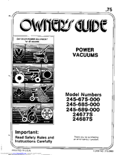 MTD 245-685-000 Owner's Manual