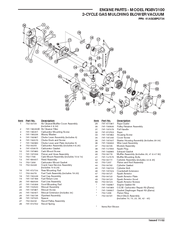 Mtd RGBV3100 Parts List
