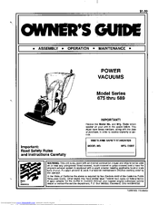Mtd 675 thru 689 Owner's Manual