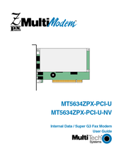 Multitech MultiModem MT5634ZPX-V92 User Manual
