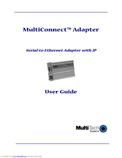 Multitech MultiConnect Adapter Serial-to-Ethernet Adapter with IP User Manual