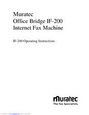 Muratec Office Bridge IF-200 Operating Instructions Manual