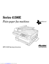 Muratec MFX-1500E Operating Instructions Manual