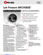 Murphy Low Pressure SWICHGAGE 20PWC Specifications