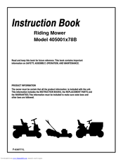 Murray 405001x78B Instruction Book