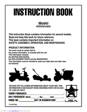 Murray 405030x48A Instruction Book