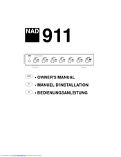 NAD 911 Owner's Manual