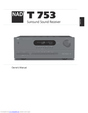 NAD T763 Owner's Manual