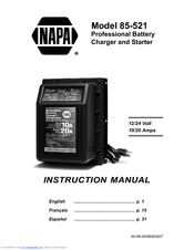 Napa 85-521 Instruction Manual