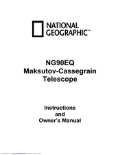 National Geographic NG90EQ Instructions And Owner's Manual