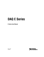 National Instruments Data Acquisition Device E Series User Manual