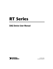 National Instruments RT Series User Manual