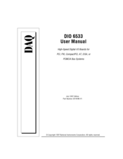 National Instruments DIO 6533 User Manual