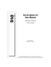 National Instruments DAQ PCI-6110E User Manual