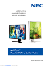 NEC SpectraView II LCD2090UXi-BK-SV User Manual