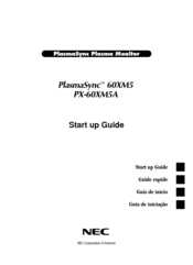 NEC PlasmaSync PX-60XM5A Manual Rapide