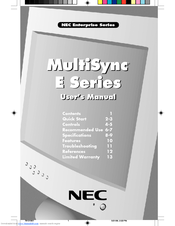 NEC ESERIES User Manual