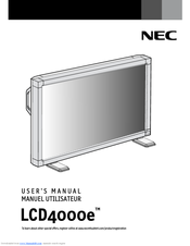 NEC AccuSync LCD4000e User Manual