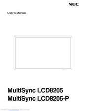 NEC LCD8205 - MultiSync - 82