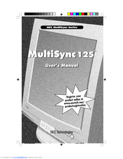 NEC MultiSync 125 User Manual