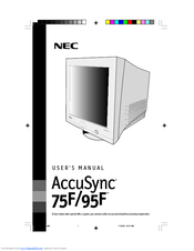 NEC AccuSync 95F User Manual