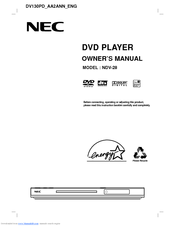 NEC NDV-28 Owner's Manual