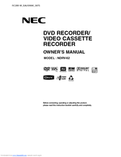 NEC NDRV-62 Owner's Manual