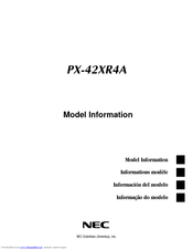 NEC PlasmaSync 42XR4 Model Information