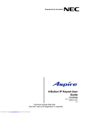 NEC Aspire 4-Button IP Keyset User Manual