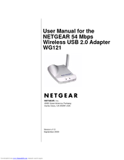 NETGEAR WG121 - 54 Mbps Wireless USB 2.0 Adapter User Manual