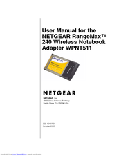 NETGEAR RangeMax WPNT511 User Manual