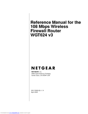 NETGEAR 108 MBPS WIRELESS WGT624 V3 Reference Manual