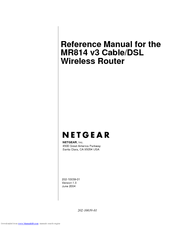 NETGEAR MR814 v3 Reference Manual