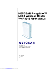 NETGEAR RangeMax WNR834B User Manual