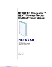 NETGEAR RangeMax NEXT WNR854T User Manual