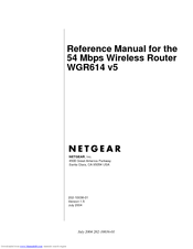 NETGEAR WGR614L - 54 Mbps Wireless Router Reference Manual