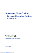Netopia Cayman 3000 Series Software User's Manual
