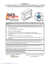 New Buck Corporation 34 Owner's Manual