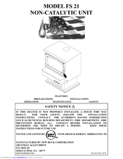 New Buck Corporation FS 21 Manual